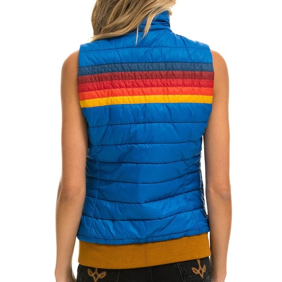 Aviator Nation  5 STRIPE VEST - SNORKEL BLUE unisex NWT - Picture 3 of 12